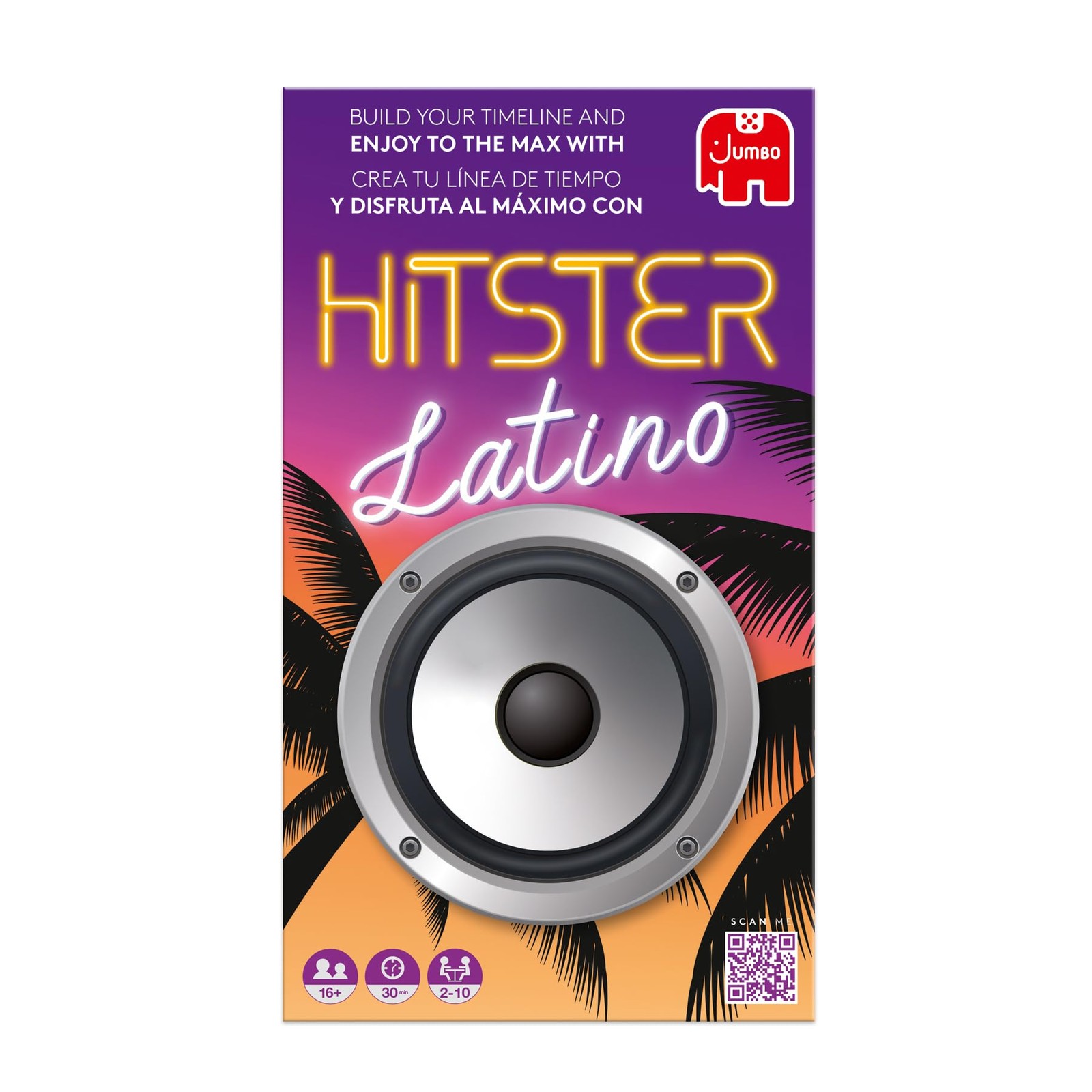 Jumbo Hitster Latino, Fun Music Quiz Card Game, 210 Players 300 Latin Music…