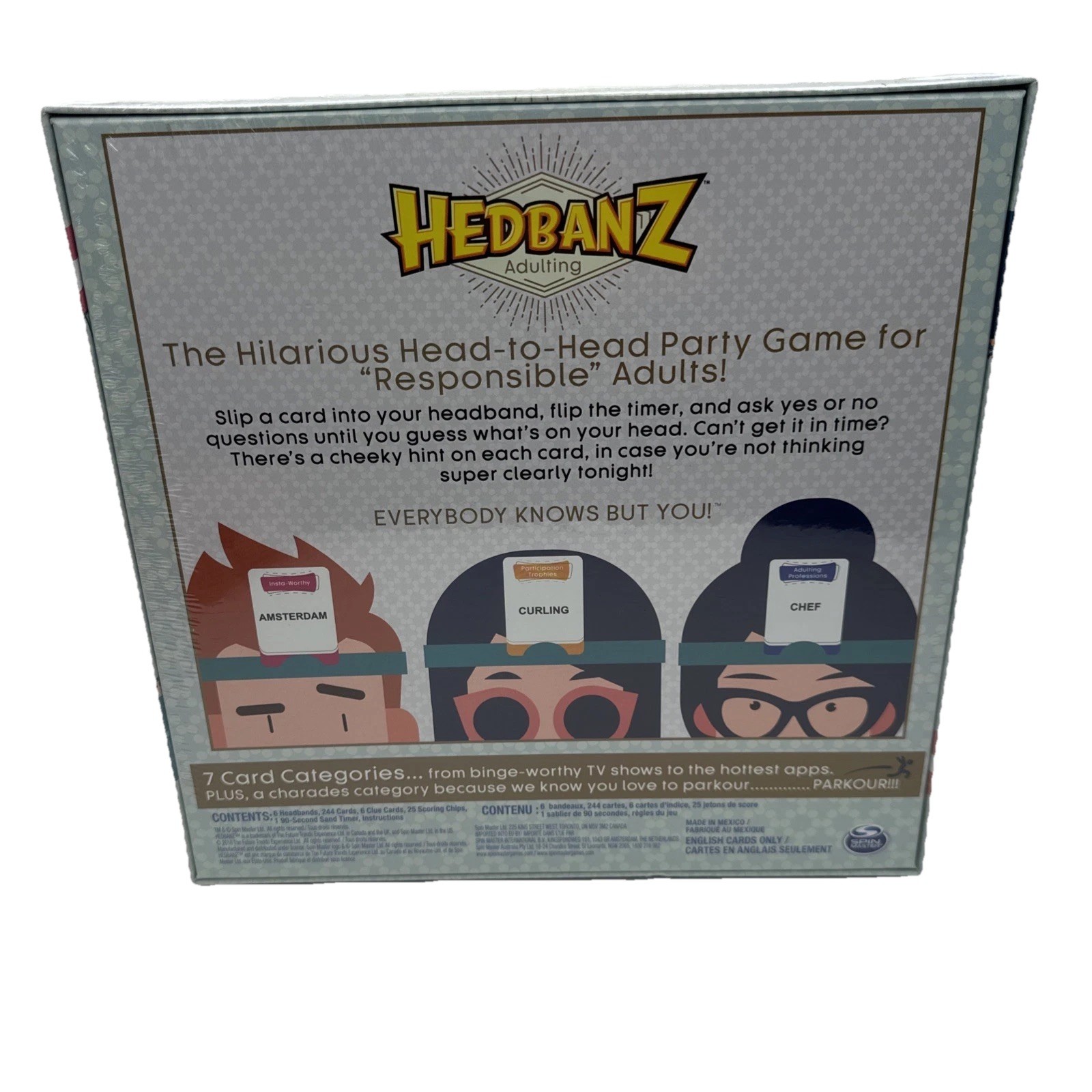 Headbanz Adulting Board Game 3-6 Players Age 14+ New Sealed