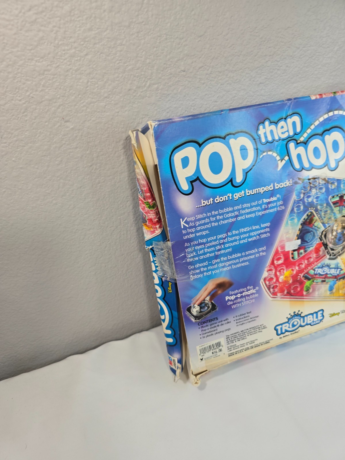 Disney Parks Stitch Trouble board game Rare Pop-o-matic 90% Complete