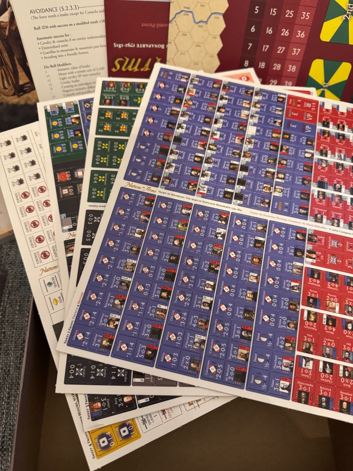 Nations in Arms: Valmy to Waterloo (open, unpunched, cards sealed) Compass Games