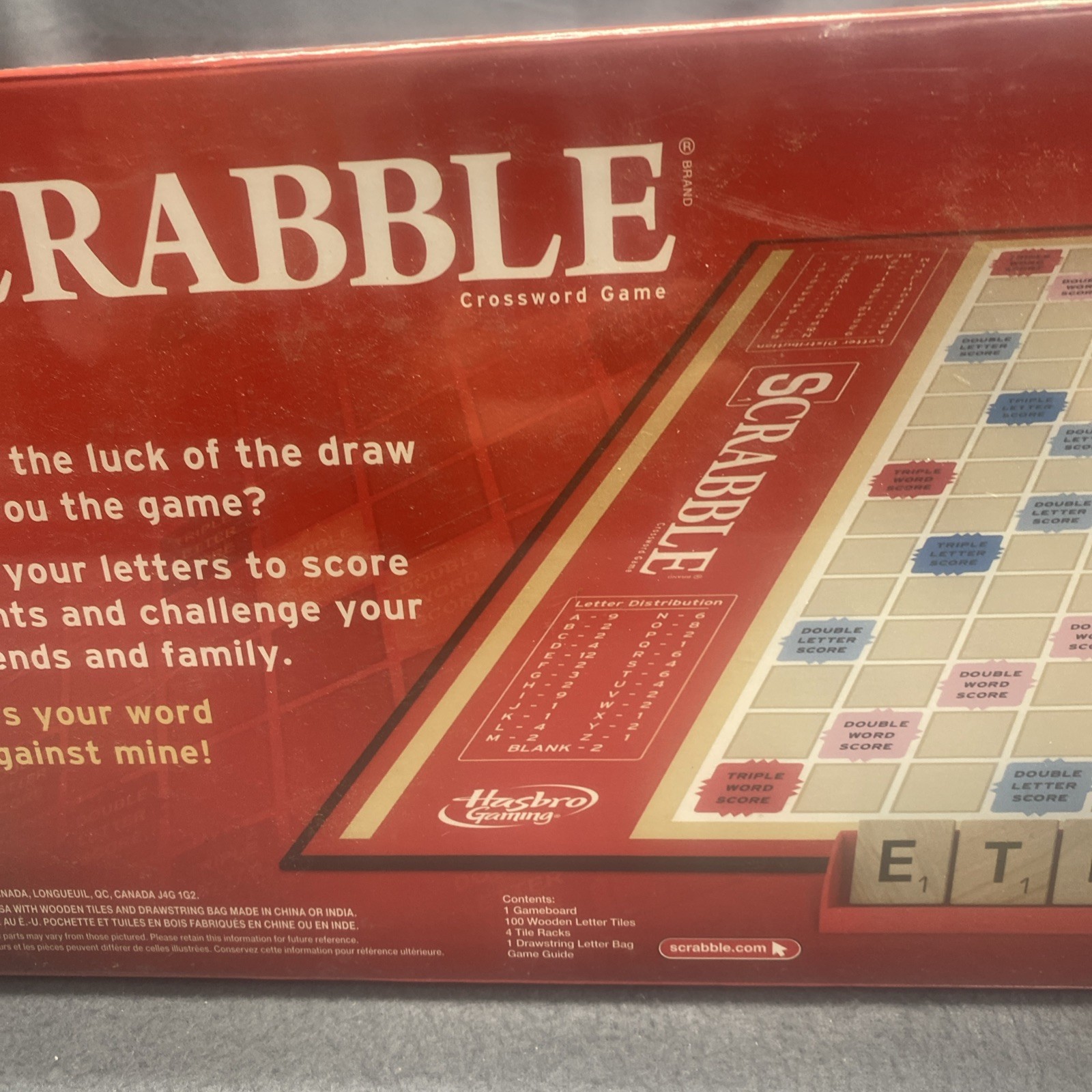 Hasbro Scrabble Game A8166 Made In USA Brand New Sealed Hasbro Gaming Free Ship