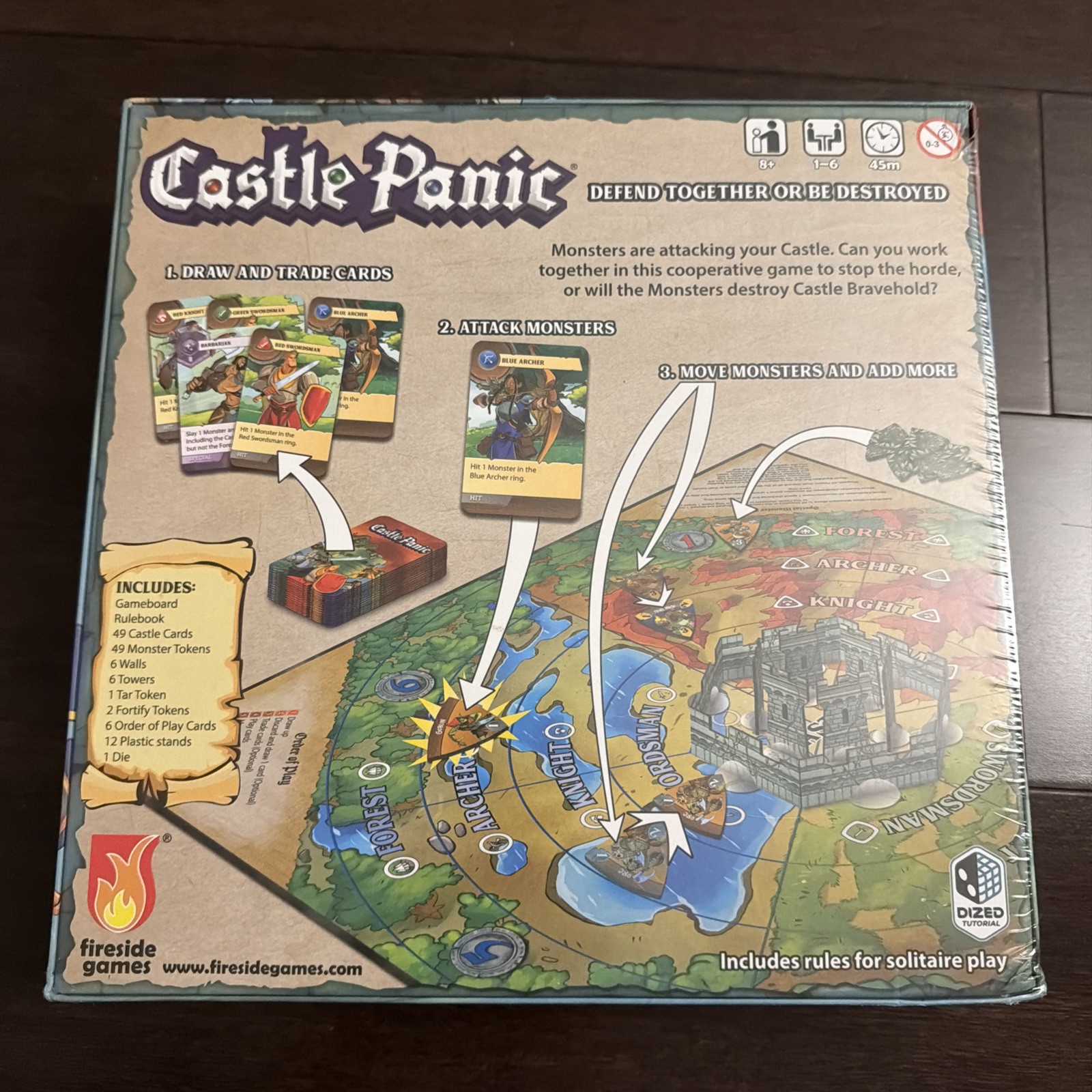 Castle Panic 2nd Edition 6 Players Cooperative Board Game for Adults, Ages 8+