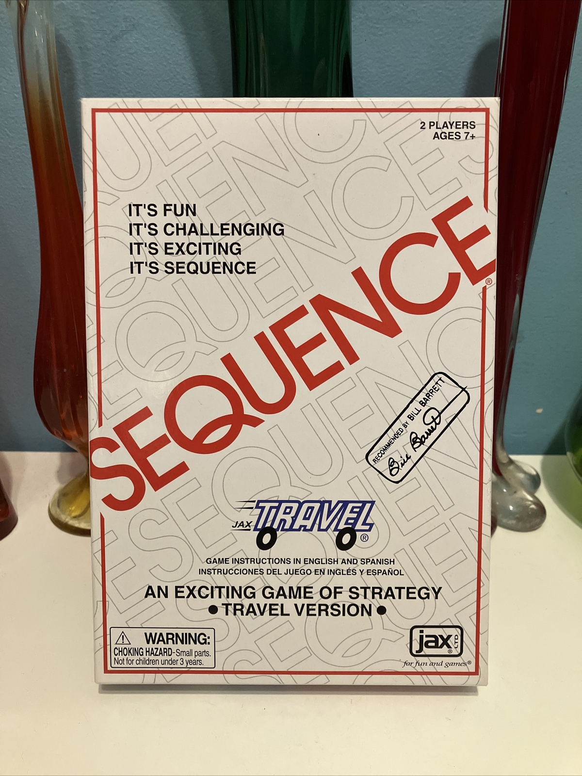 SEQUENCE -Exciting Strategy Board Game- Travel Version 2-Players JAX LTD NEW!
