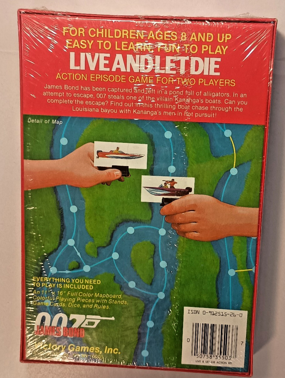Vintage 1985 James Bond 007 Live and Let Die Action Episode Board Game Sealed