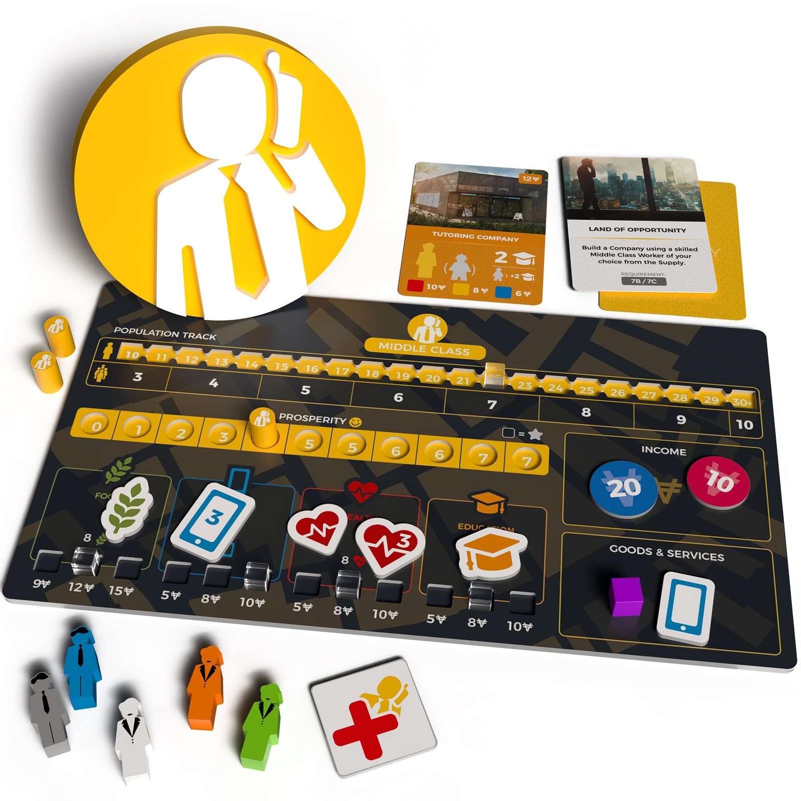 Hegemony Board Game Asymmetric Politico Economic Strategy for 2 to 4 Players