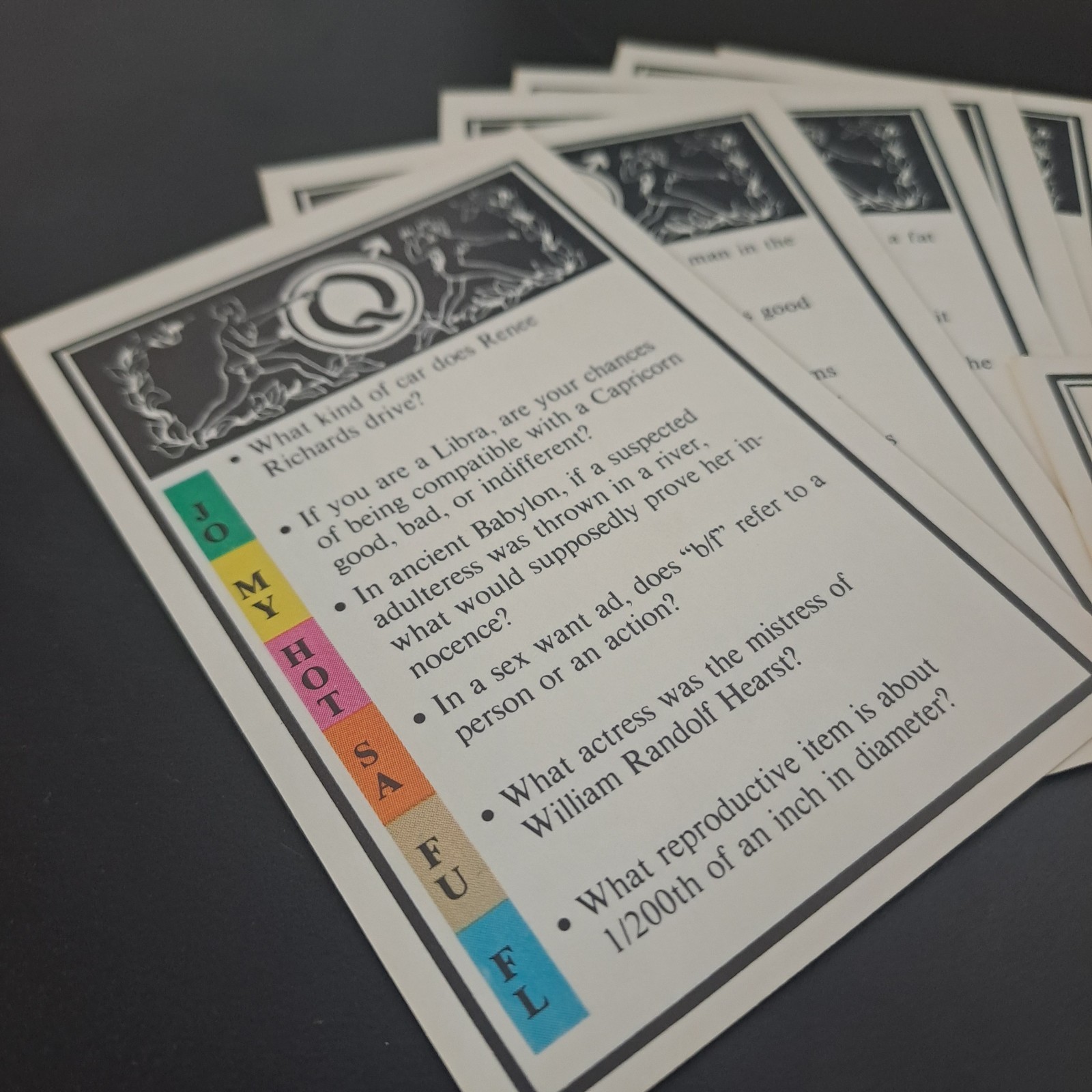 Adultrivia Vintage 80s Adult Humor Trivia Party Game Mature Sex Card Game 18+