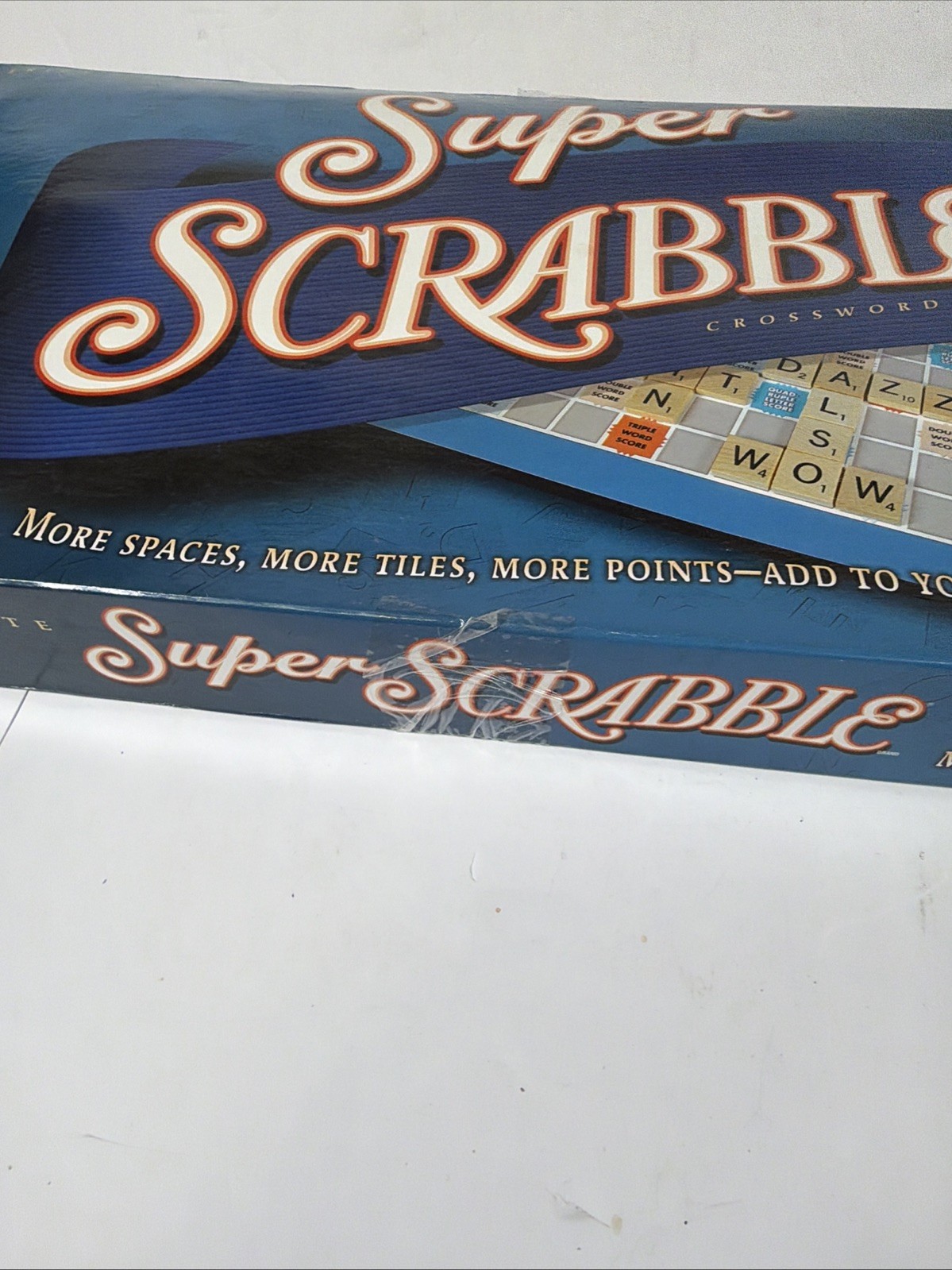 Super Scrabble Board Game by Hasbro – 2004 – 100% Complete with All 200 Tiles!
