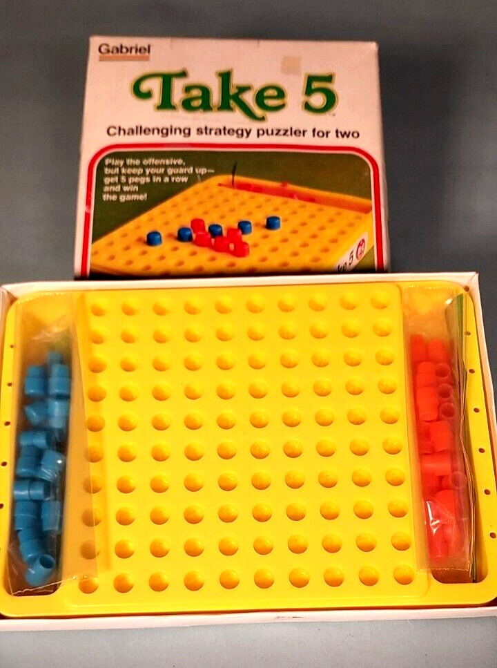 Take 5 Strategy Puzzler Game by Gabriel Vintage 1977 Excellent