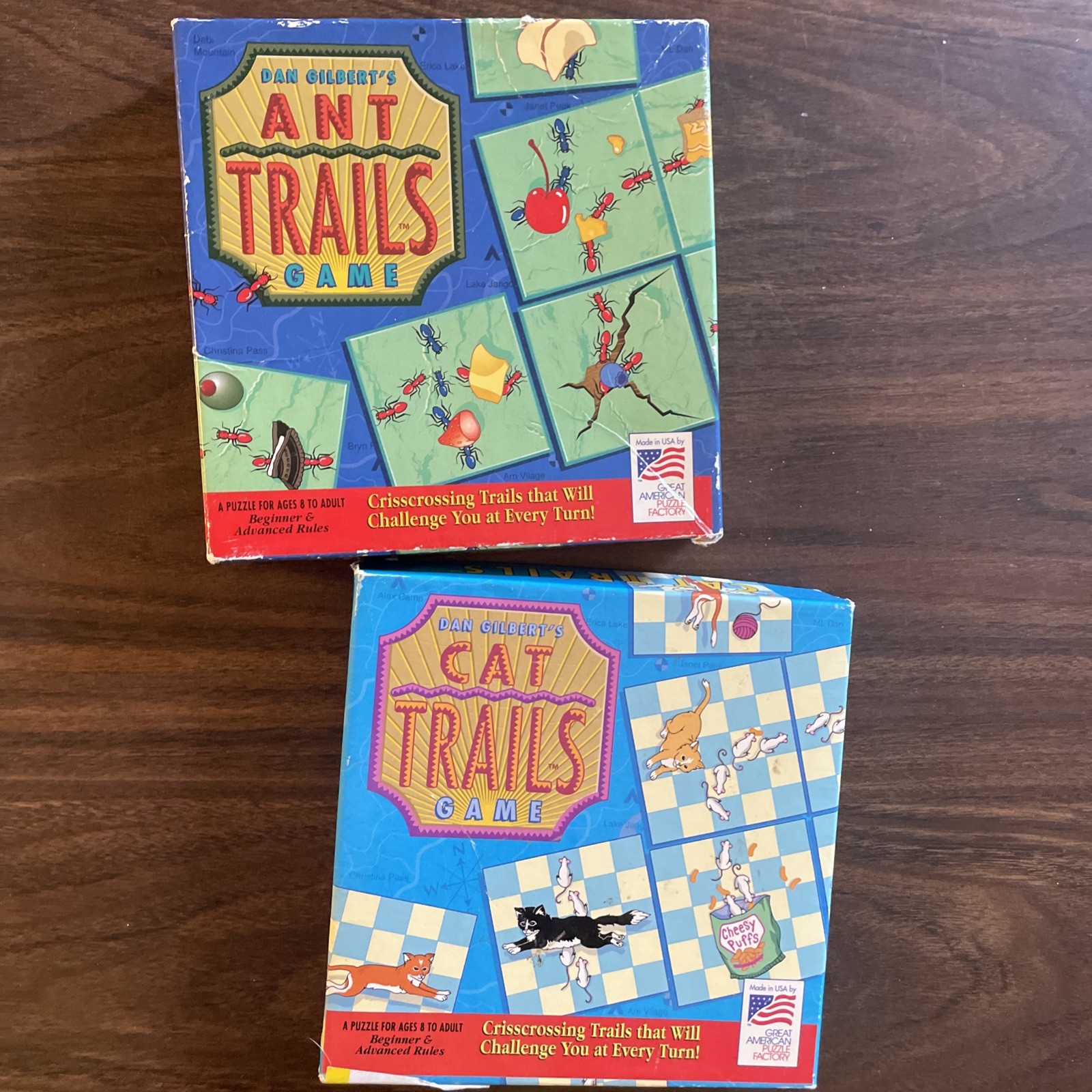 ANT TRAILS And CAT TAILS: 2 Games/ Puzzles For Ages 8 To Adult By Dan Gilbert