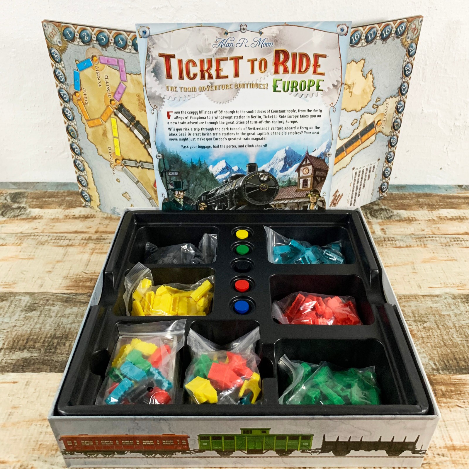 Ticket To Ride Europe Board Game – 100% Complete – 2012 Days of Wonder