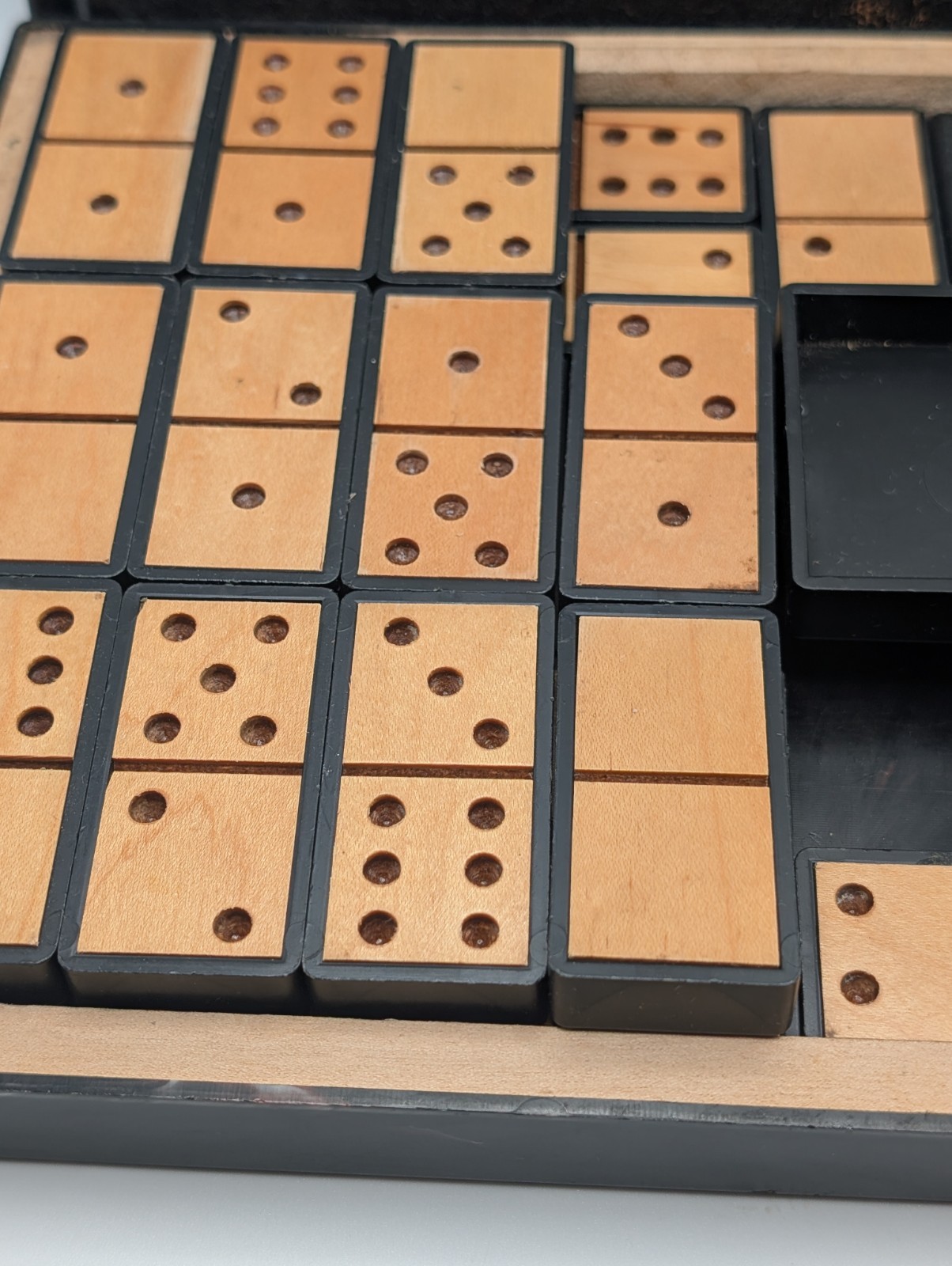 Vintage Drueke Double Six Domino Set No. 549P Counter Board Complete USA