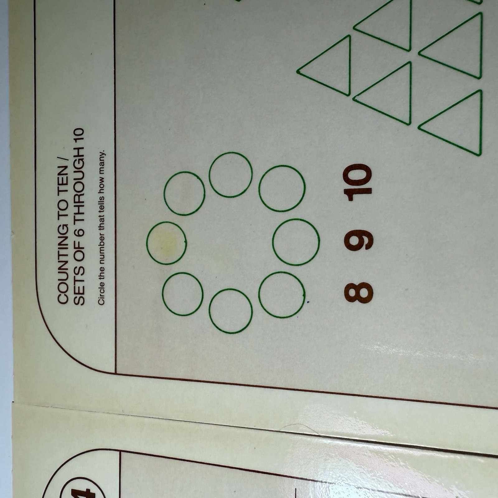 Milton Bradley Counting To Ten Write On Wipe Off Educational Game 1977 7688 0-10