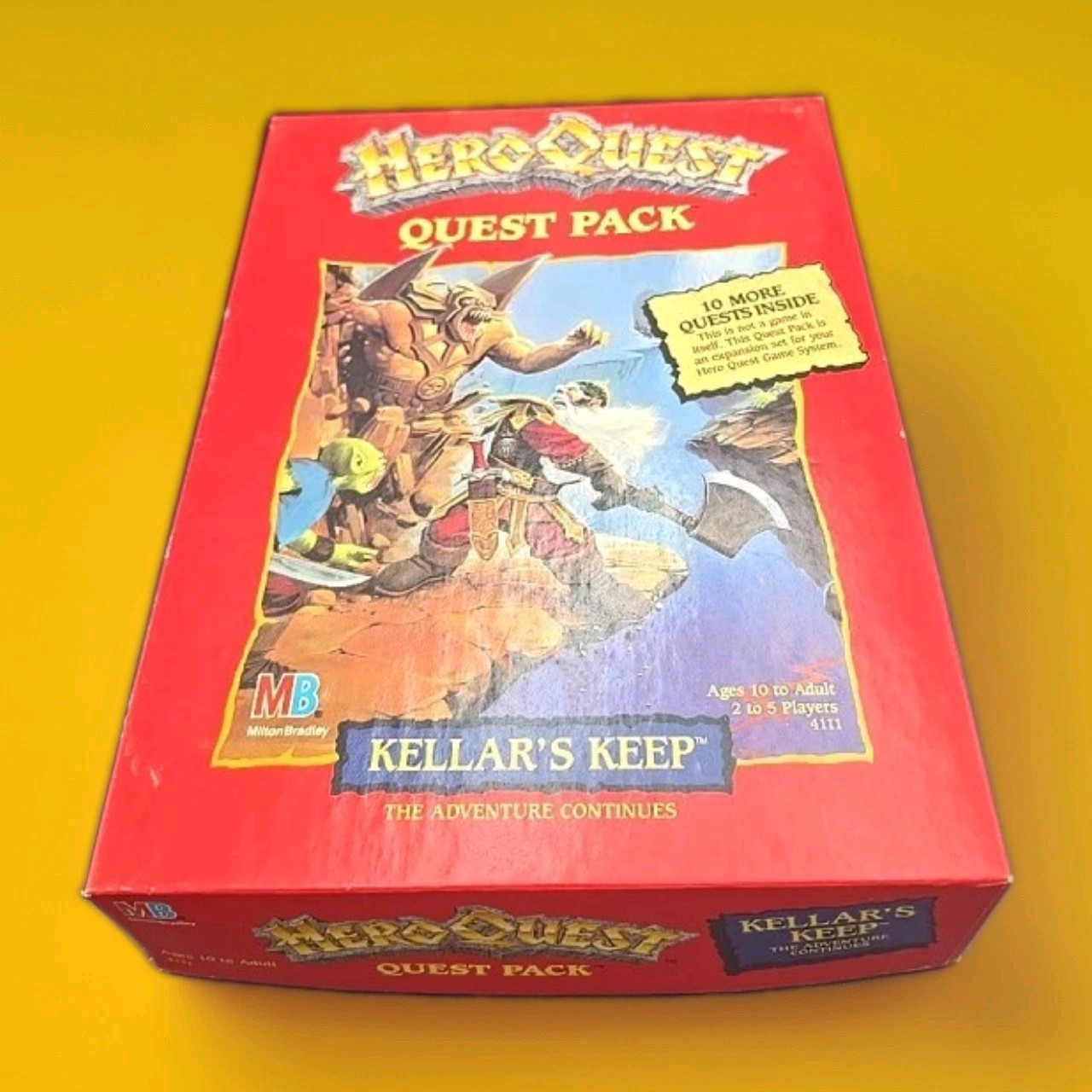 HeroQuest Kellar’s Keep 1991 MB 4111 Box & Order Form Only No Pieces Rare