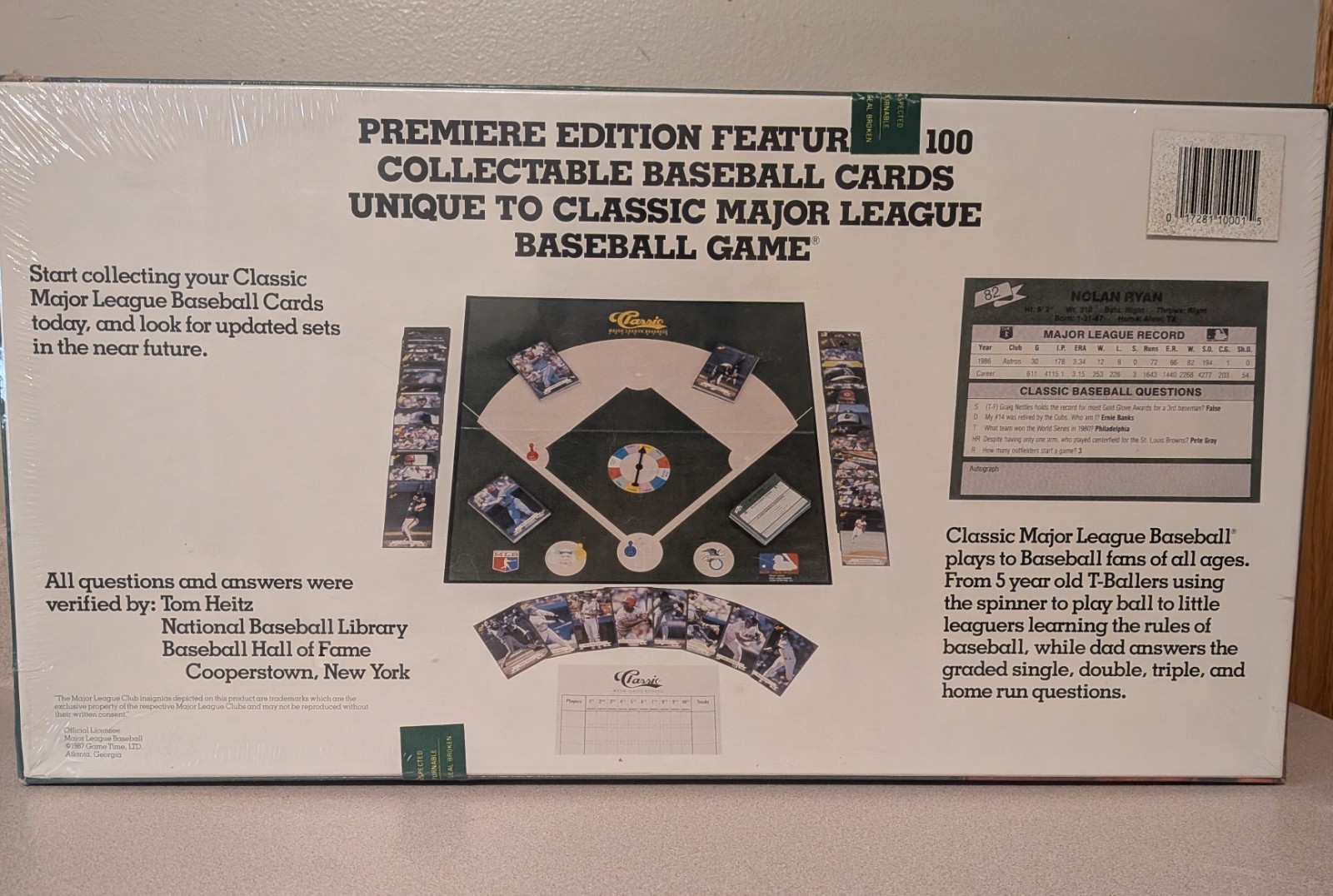 1987 FACTORY SEALED CLASSIC Major League Baseball Board Game. New!