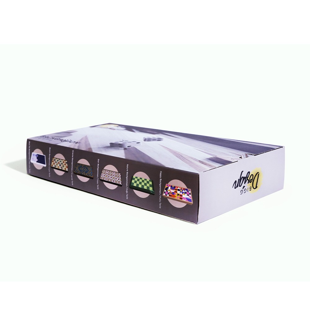 Biggdesign Bloom Backgammon, MDF Body, Magnetic Lock, Durable Gloss Finish, Scra