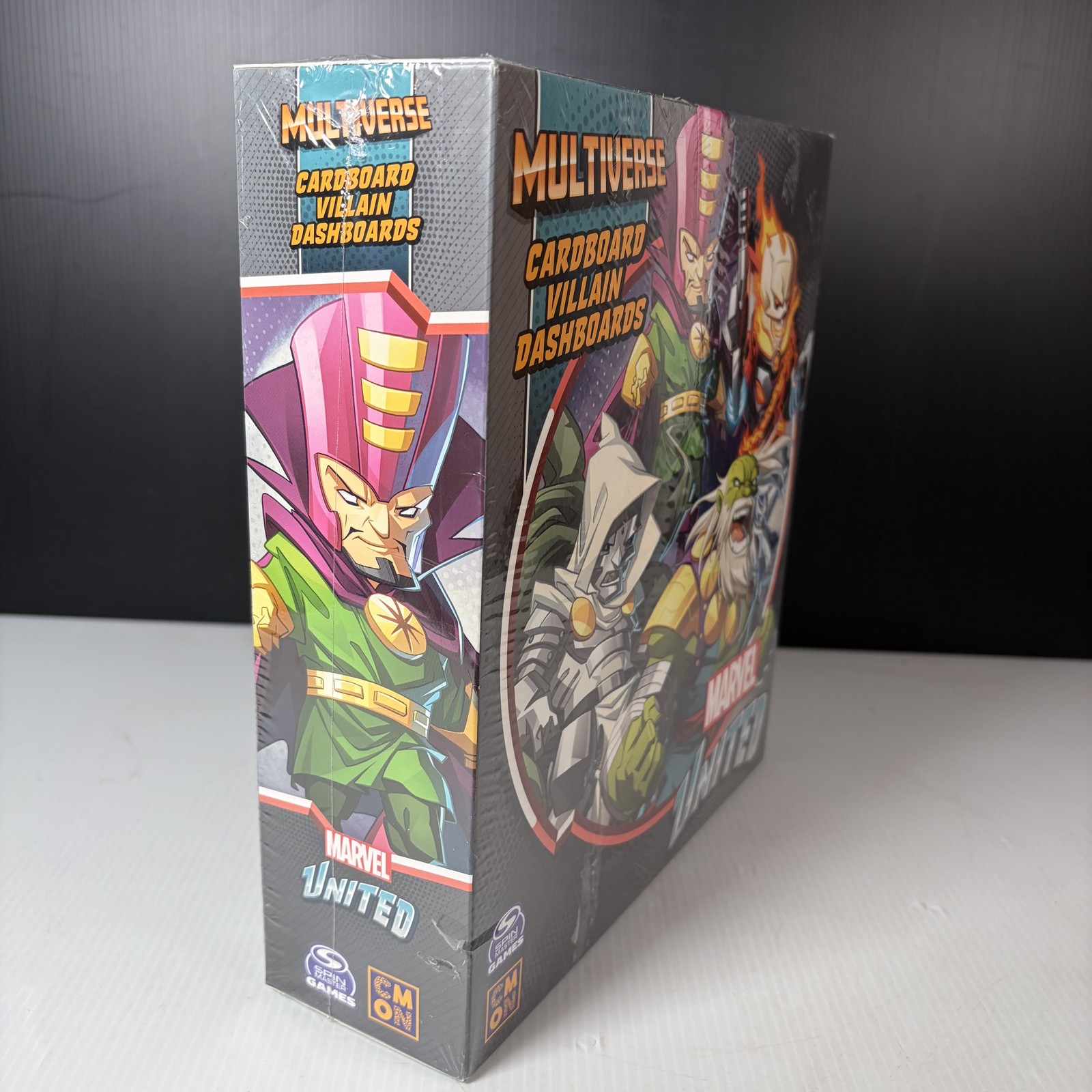 Marvel United Multiverse Cardboard Villain Dashboards Board Game Expansion CMON