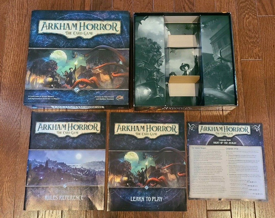 Arkham Horror: The Card Game – LCG – Core Set Replacement Rules Manuals and Box
