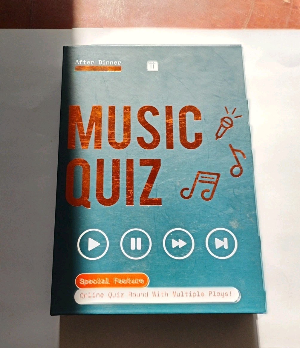 After Dinner Music Quiz Game: Two Players+, 14 and Up! With Trivia Cards