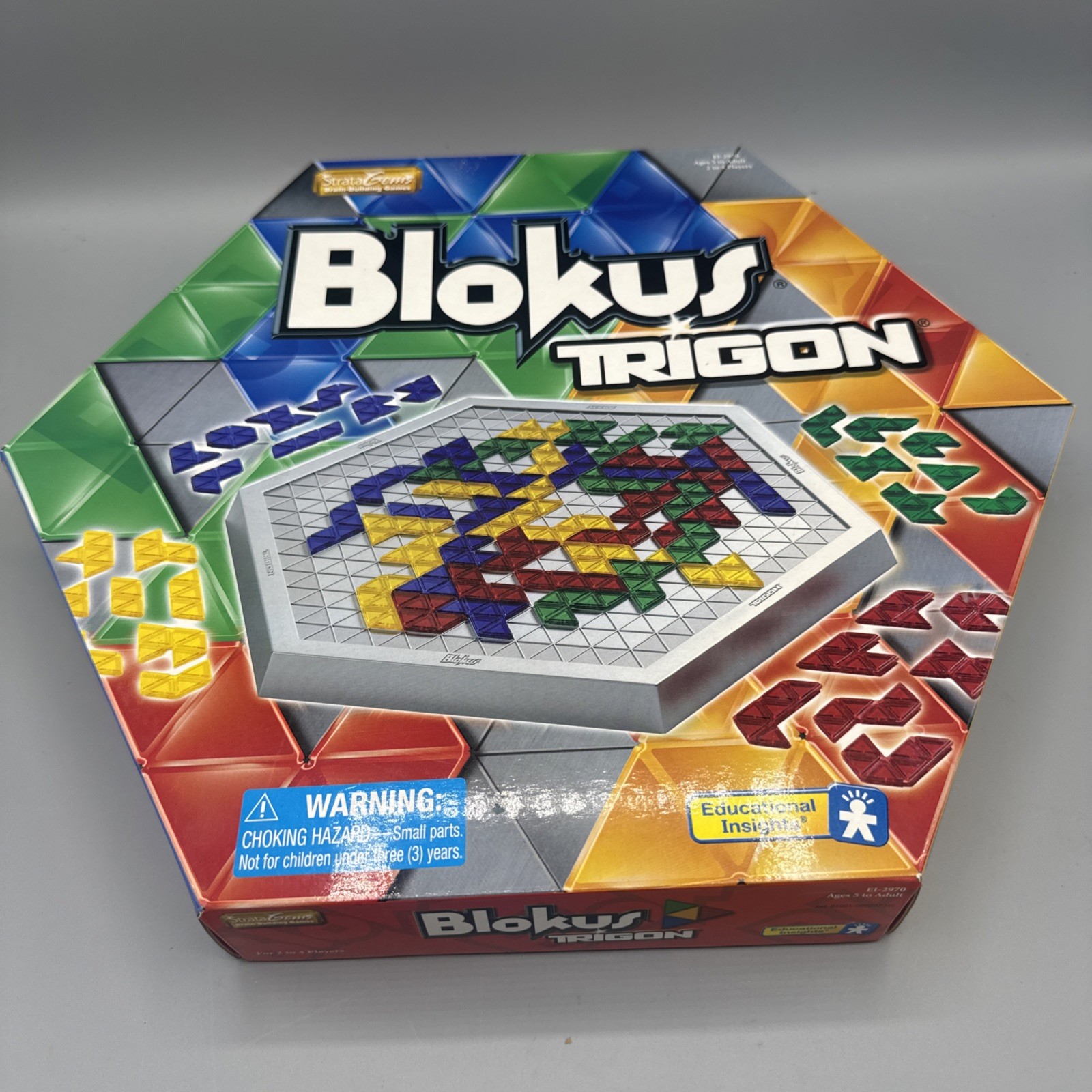 Blokus Trigon Triangular Strategy Board Game 2006 Educational Insights COMPLETE