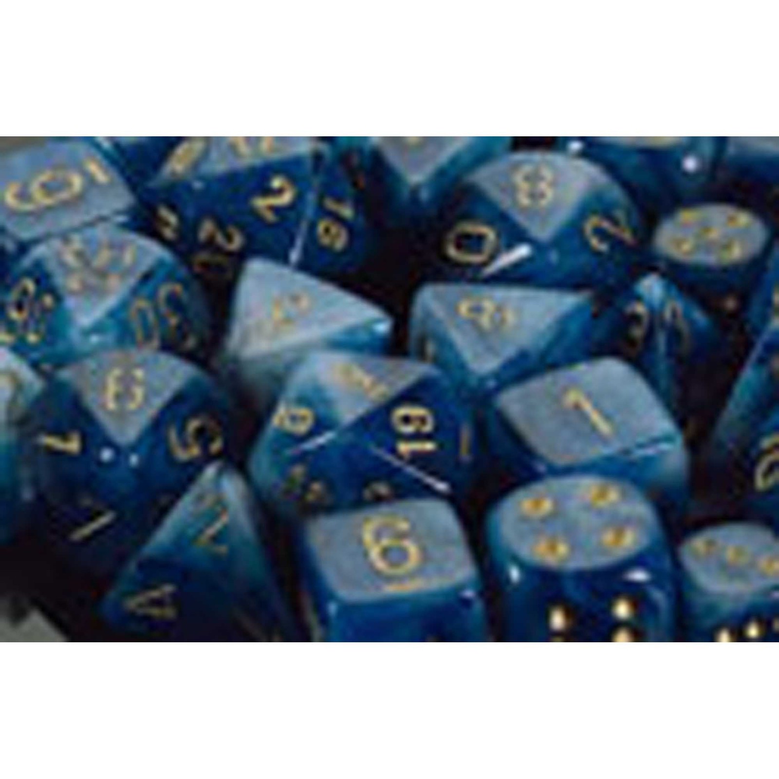 12mm d6 Dice Block: Phantom Teal with Gold