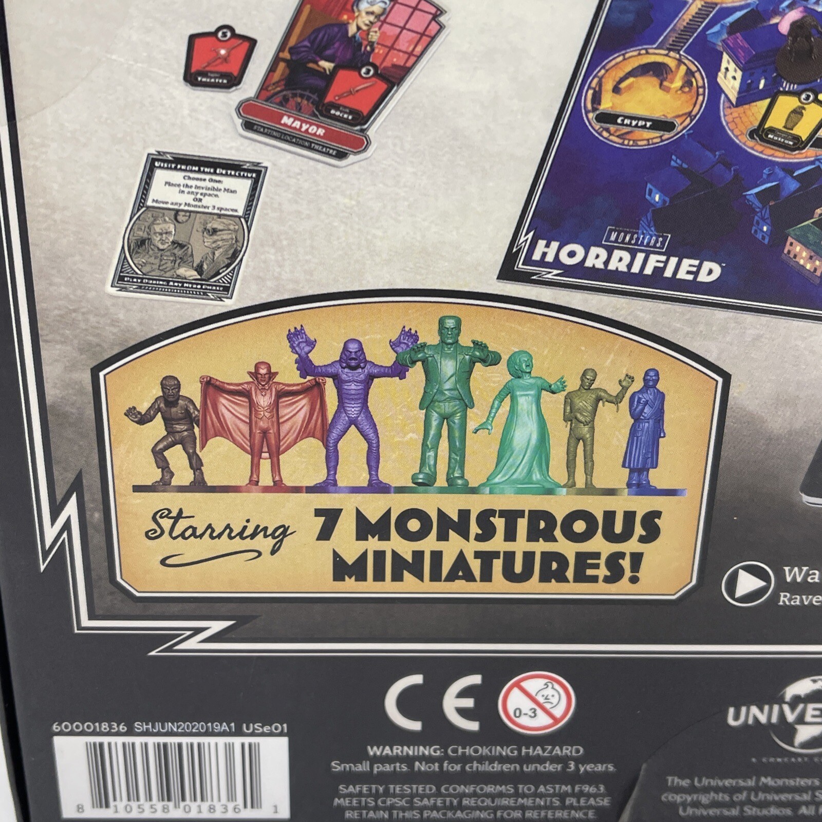 HORRIFIED Universal Studios Monsters Strategy Board Game Dracula Frankenstein