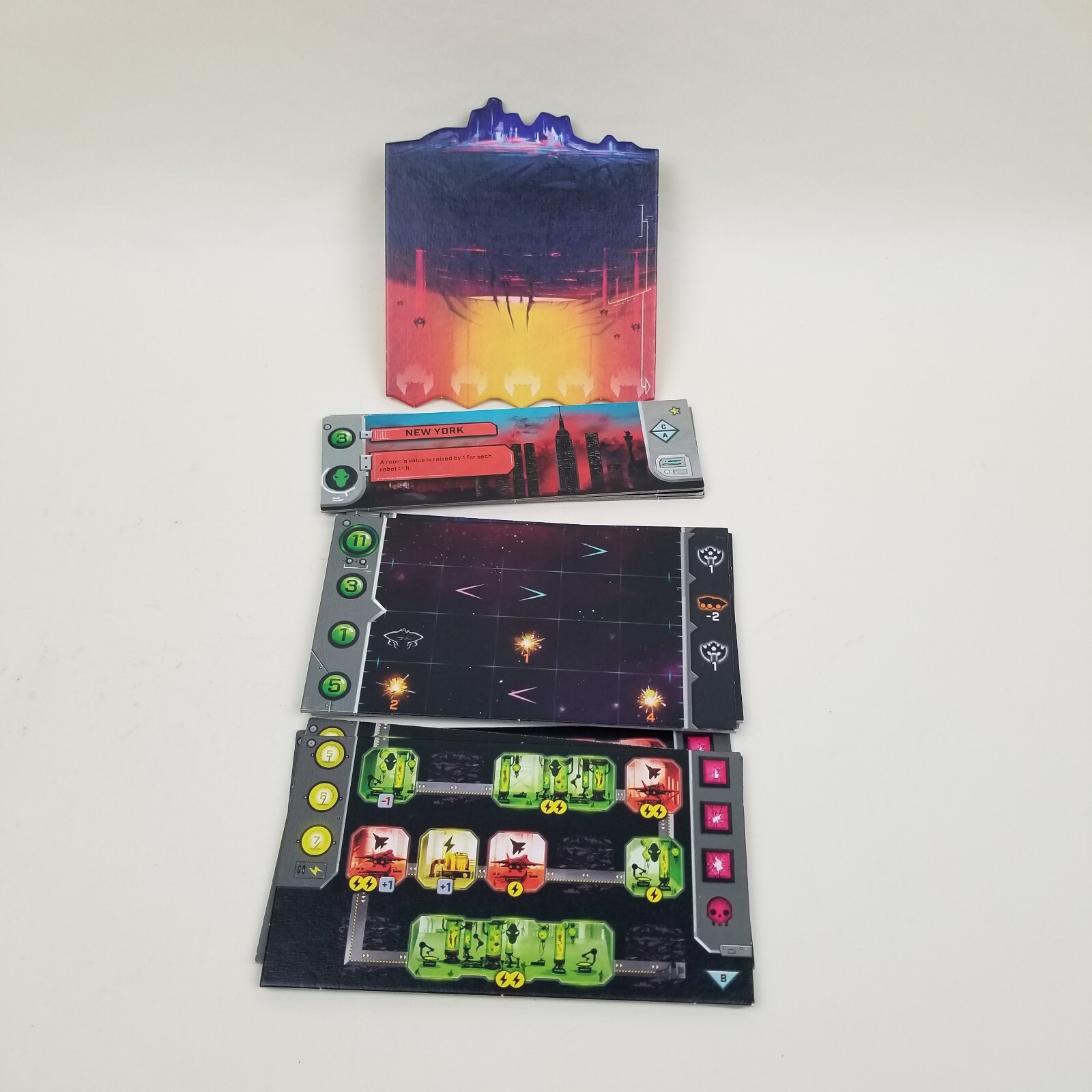 Tiles for Standard Game of Under Falling Skies Board Game Czech Games Edition