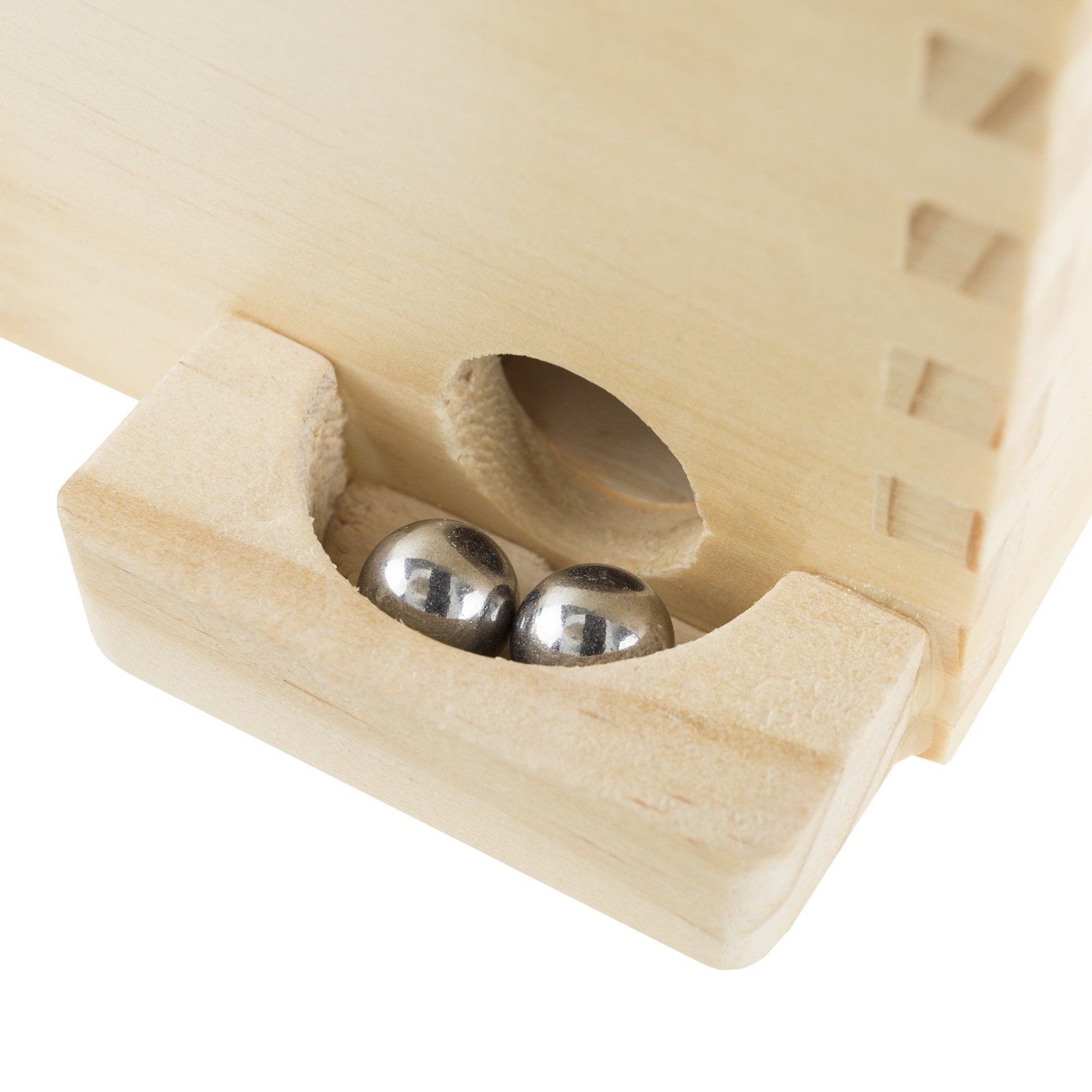Labyrinth Game – Wooden Puzzle Maze with Two Steel Marbles – 11” x Small, Tan