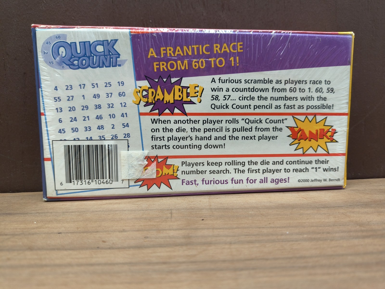 Quick Count 60-1 Game Fast paced exciting fun.