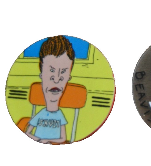 4 POGS 1990’s BEAVIS AND BUTTHEAD Plastic Slammers Vintage LOT #10