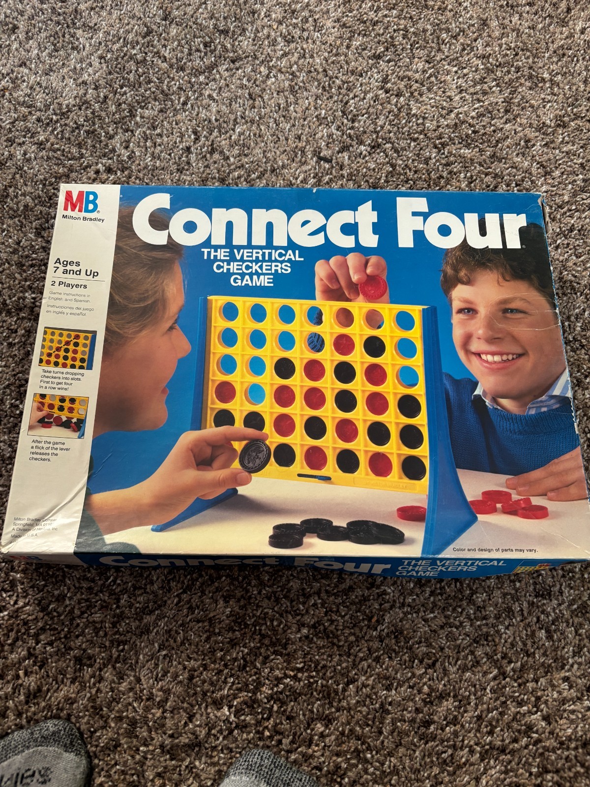 1986 Vintage CONNECT FOUR Game Milton Bradley 99% Complete – Only Missing Manual
