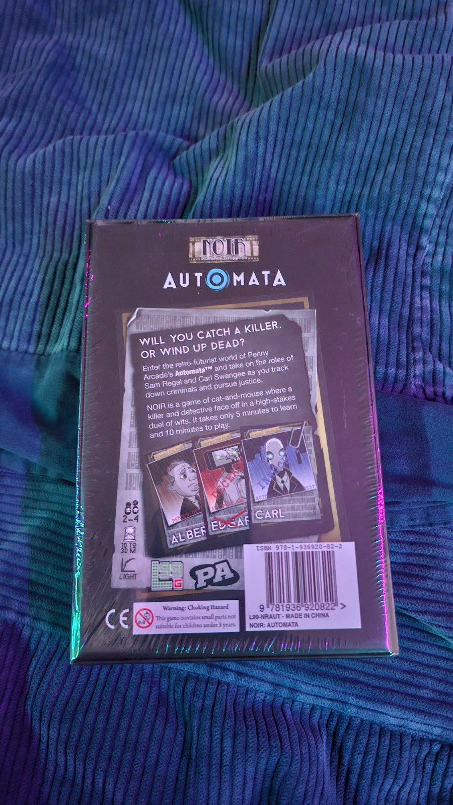 Automata Noir Deductive Mystery Card Board Game Level 99 Games 2018 NEW SEALED!!