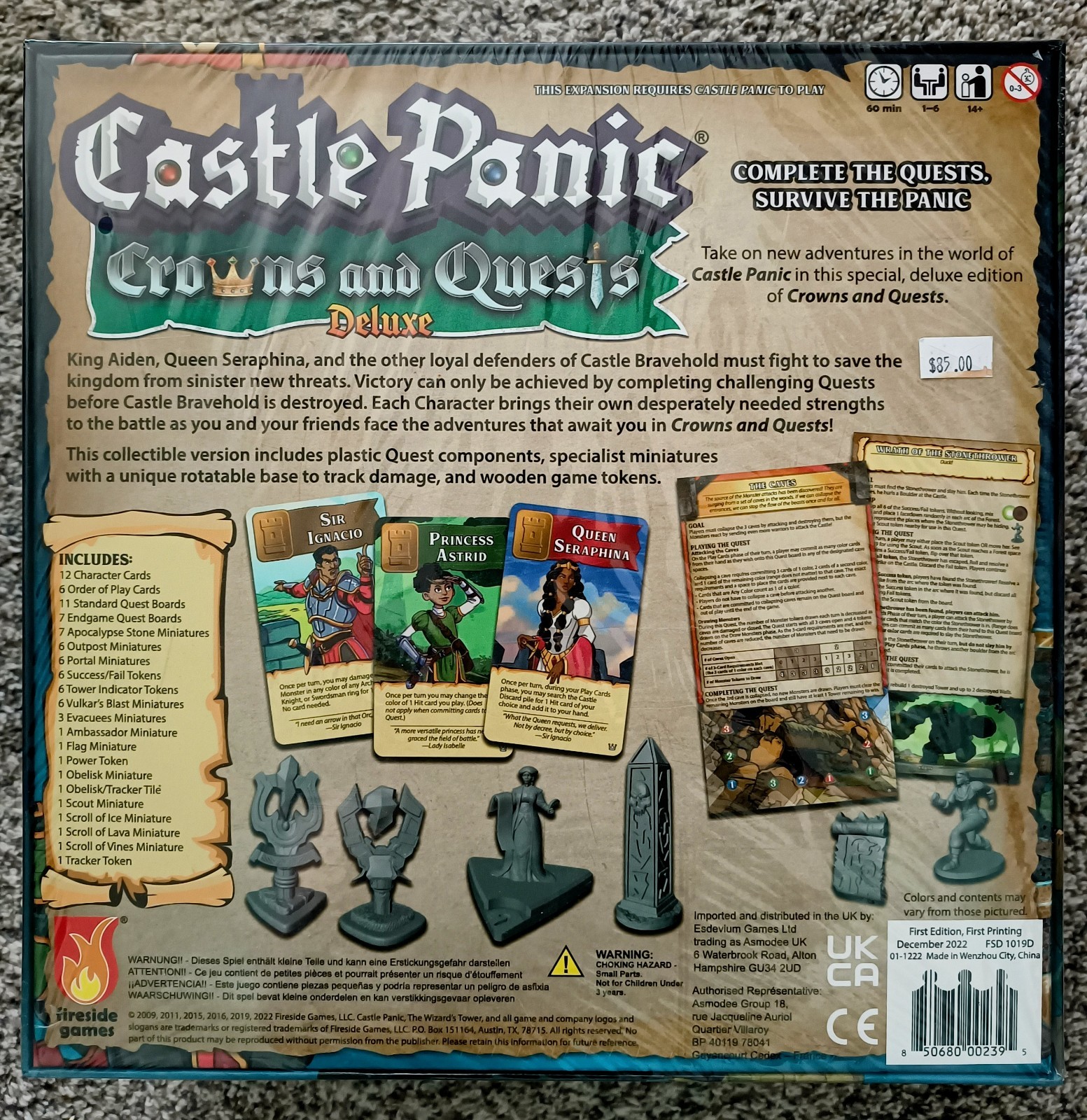 Castle Panic Crowns and Quests Deluxe Edition • New in Shrink • Fireside Games