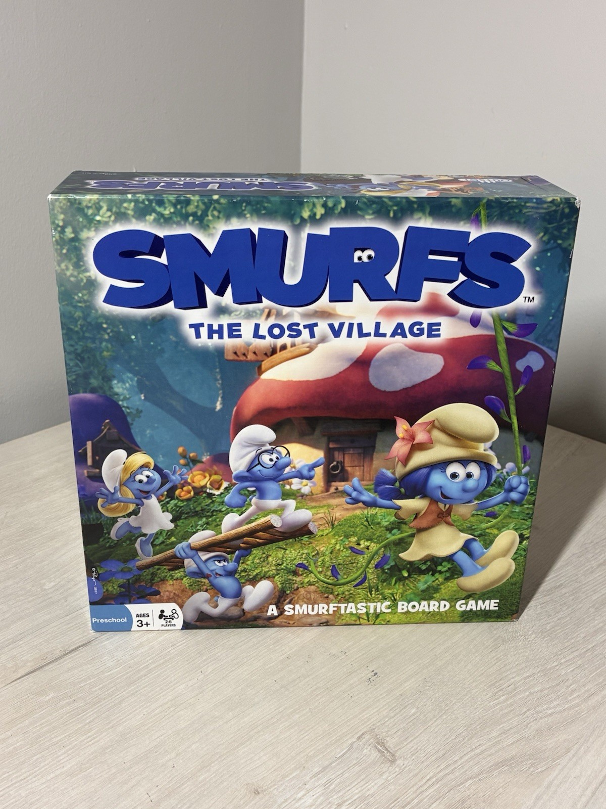 Smurfs The Lost Village Board Game 2017 Outset Complete RARE Family Strategy