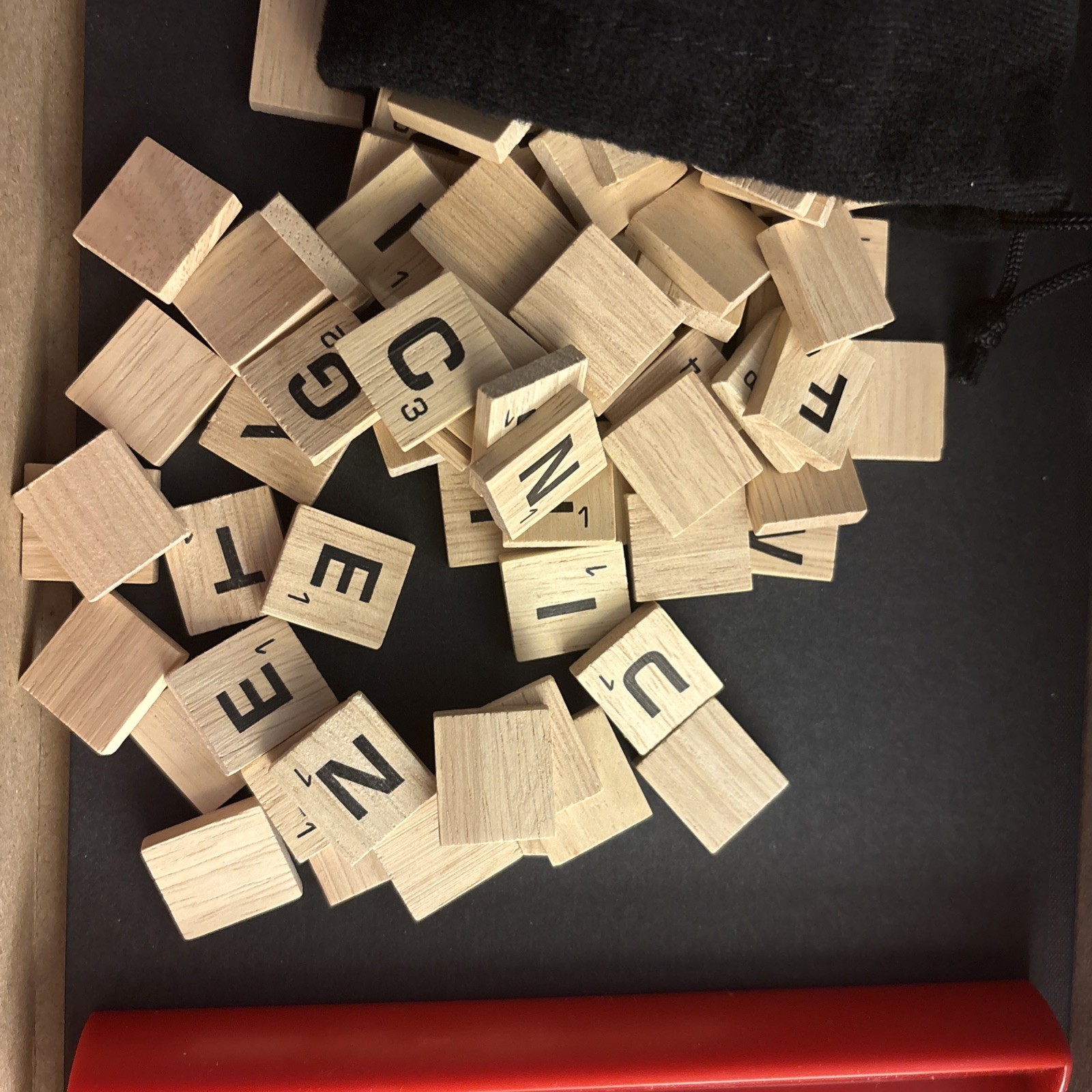 Hasbro Scrabble Game. Complete Good Set. 2013 Ed.The Letters Wood. See Descriptn