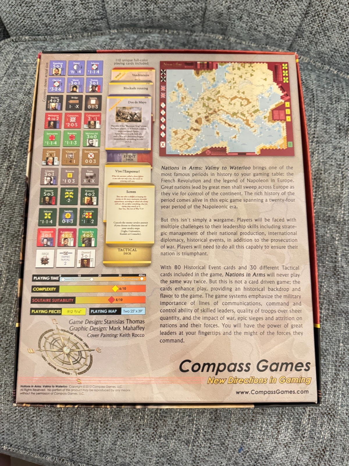 Nations in Arms: Valmy to Waterloo (open, unpunched, cards sealed) Compass Games