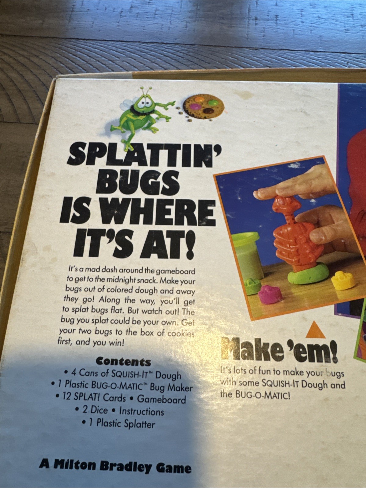 SPLAT! Milton Bradley The Bug Squishing Race Board Game Needs New Dough