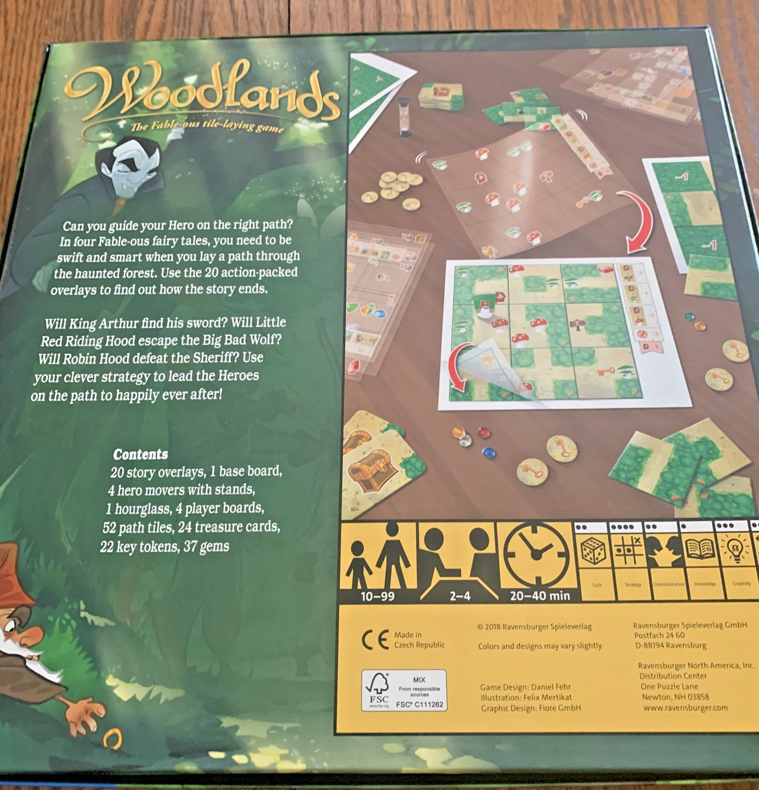 2018 RAVENSBURGER WOODLANDS BOARD GAME NEW-OPEN BOX