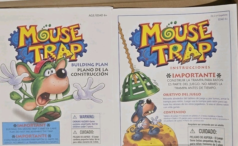 Hasbro Mouse Trap Board Game Milton Bradley 2005 Version EUC Barely Used