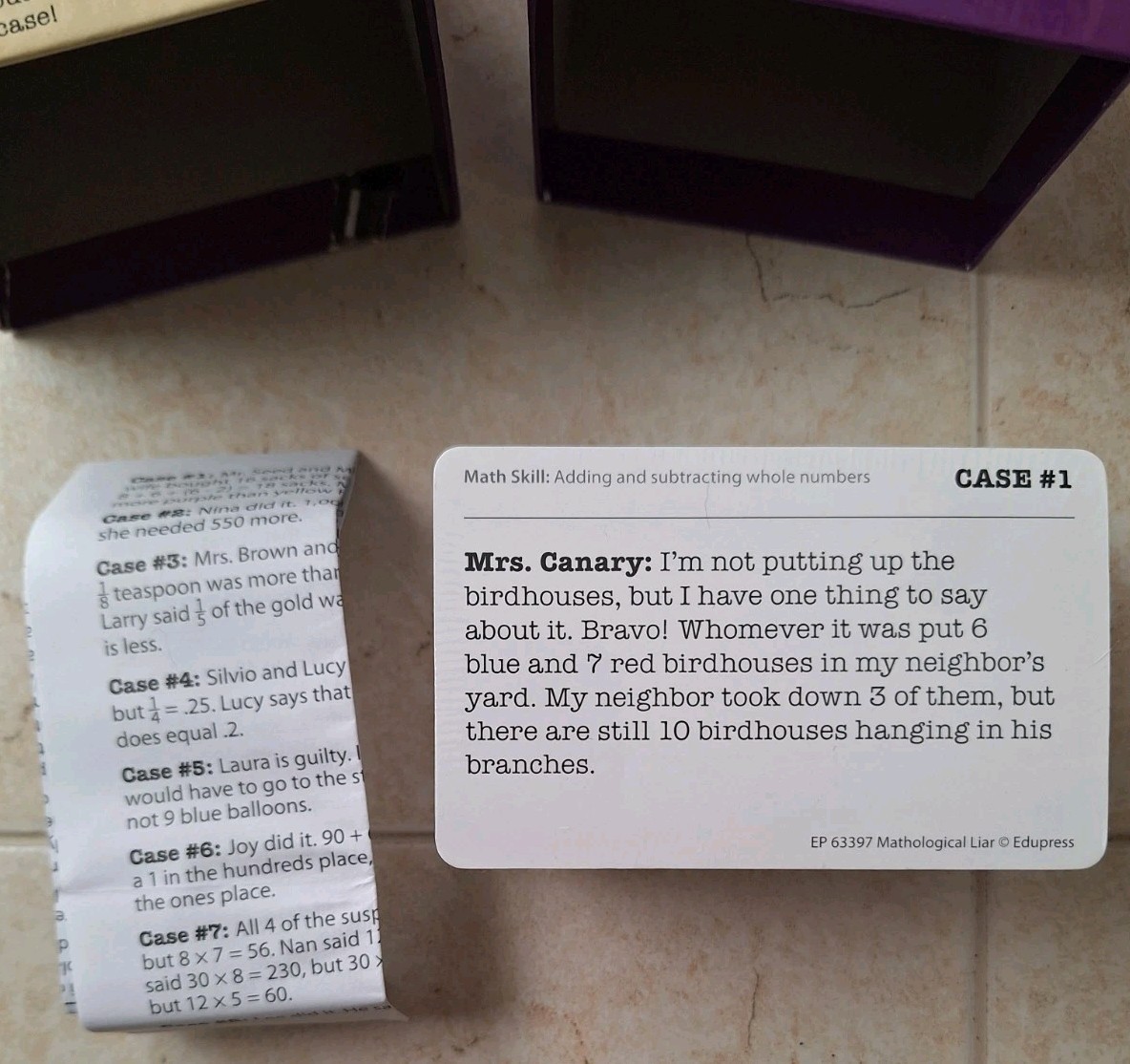 Mathological Liar A Math Whodunit Game Grade 4 Problem Solving Educational Cards