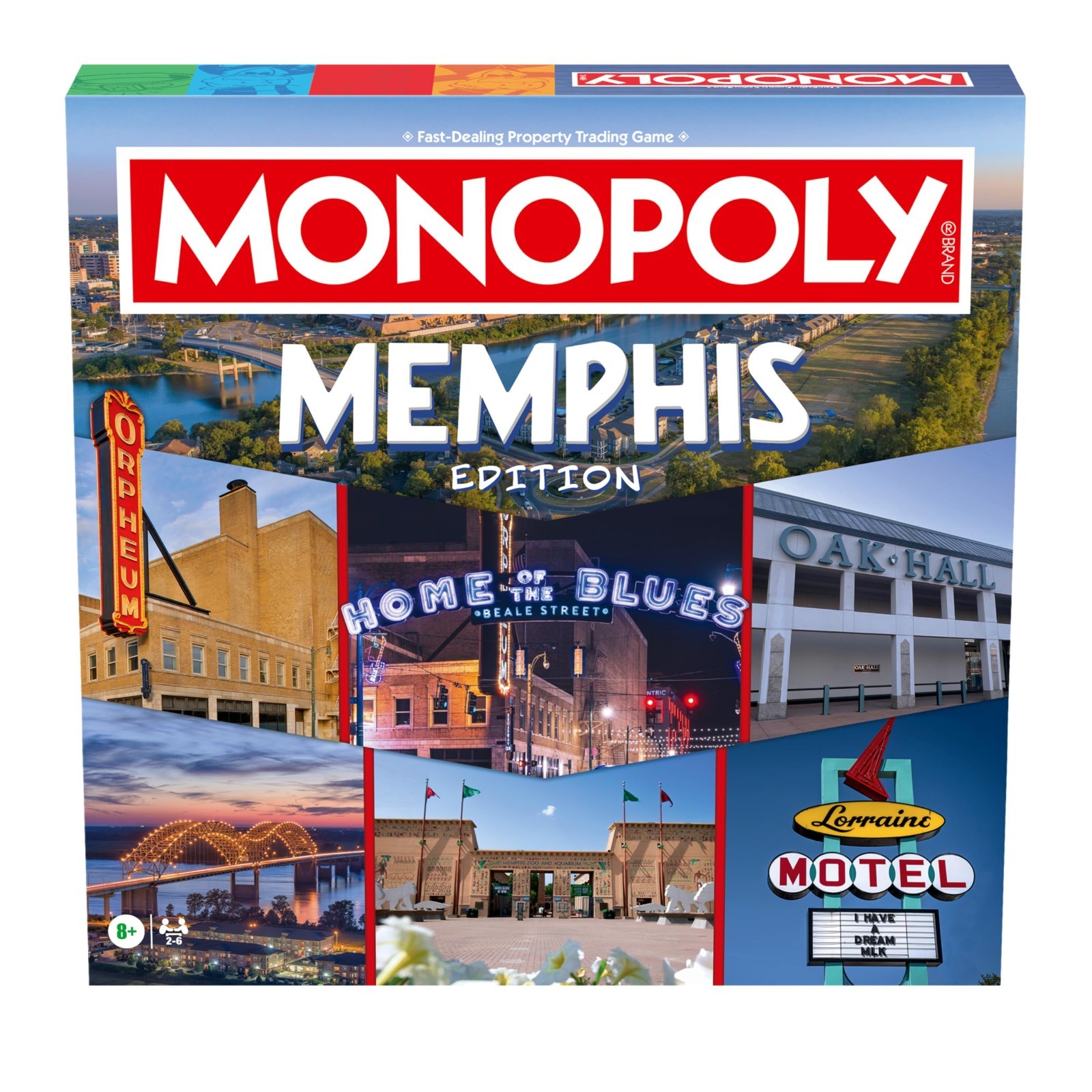 Memphis TN Monopoly Board Game – Family Fun for 2-6 Players, Ages 8+, Game Night