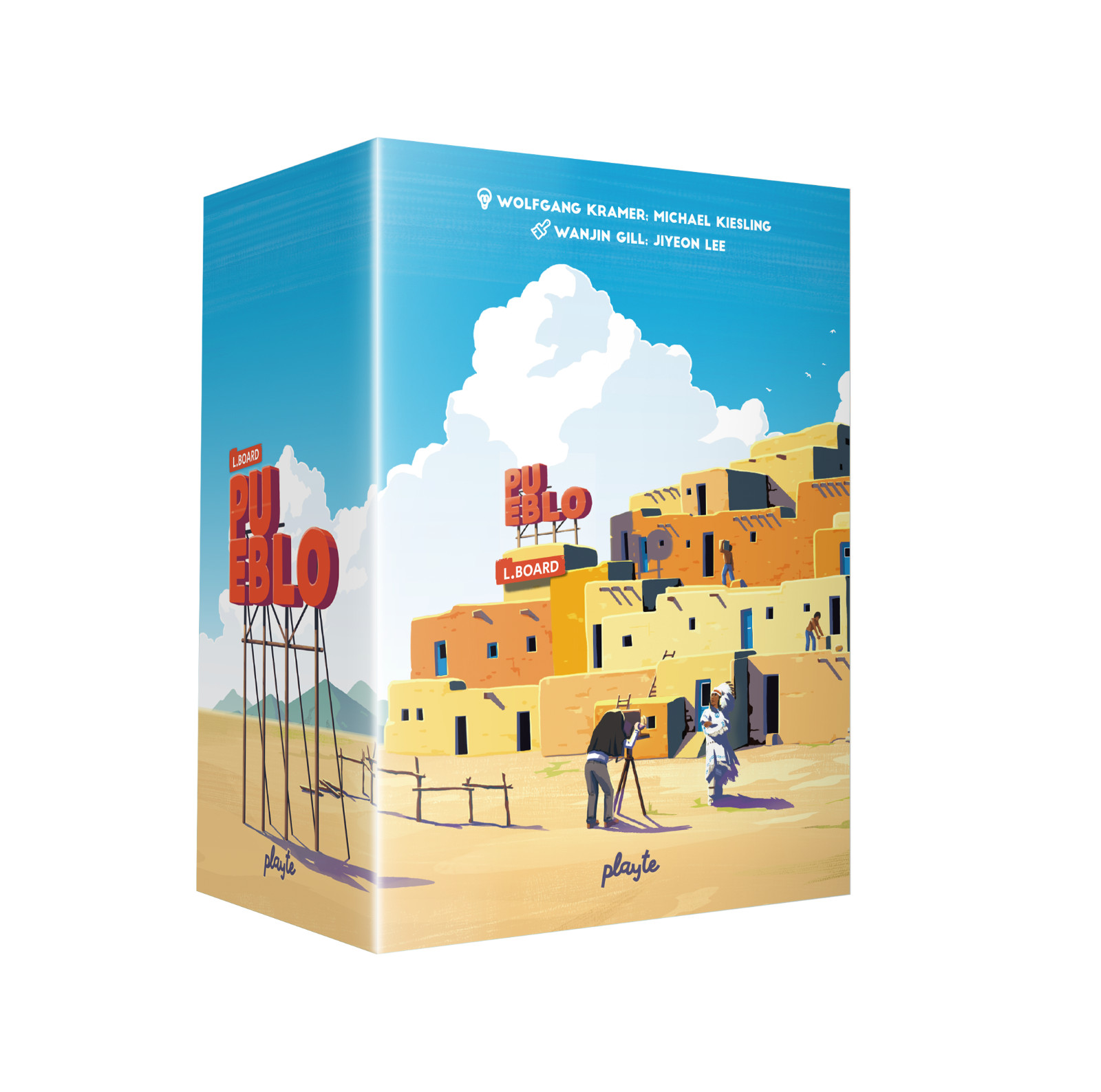 Pueblo (Korean Edition) – Playte Double Board Series | 3D Strategy Board Game.