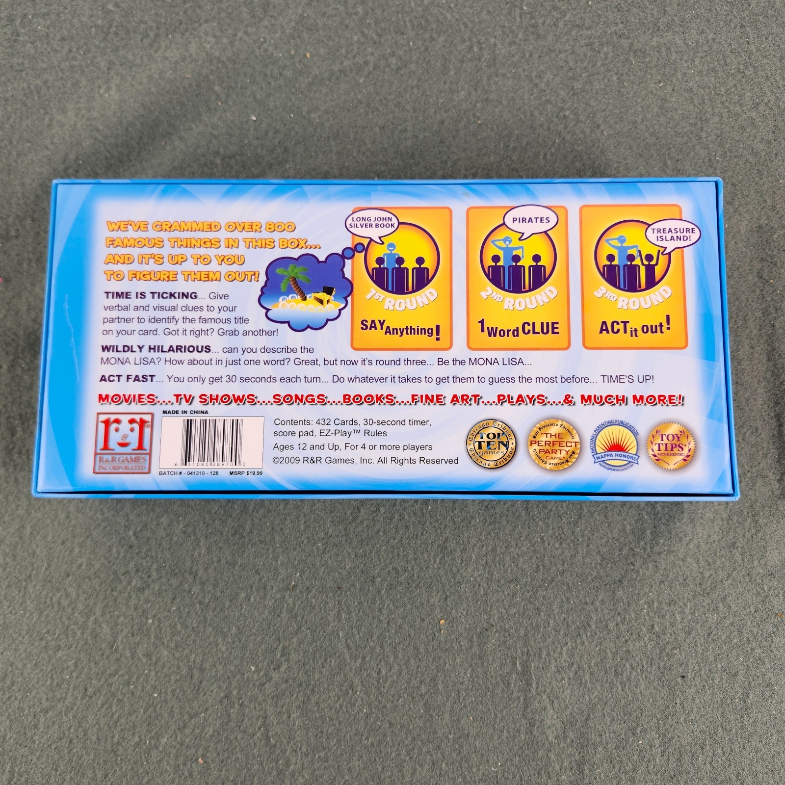 Time’s Up! Title Recall Party Game 4+ Players Ages 12+ R&R Games 2009