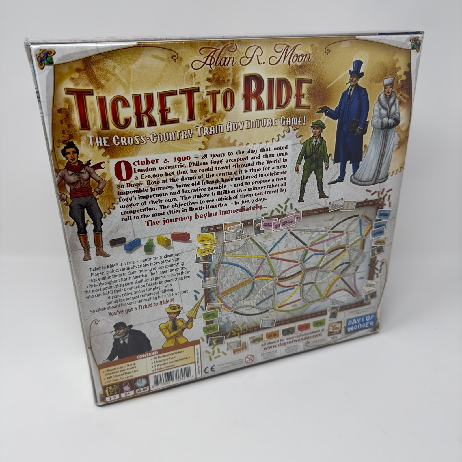 Ticket To Ride by Alan R. Moon – Days of Wonder Train Board Game – New Sealed