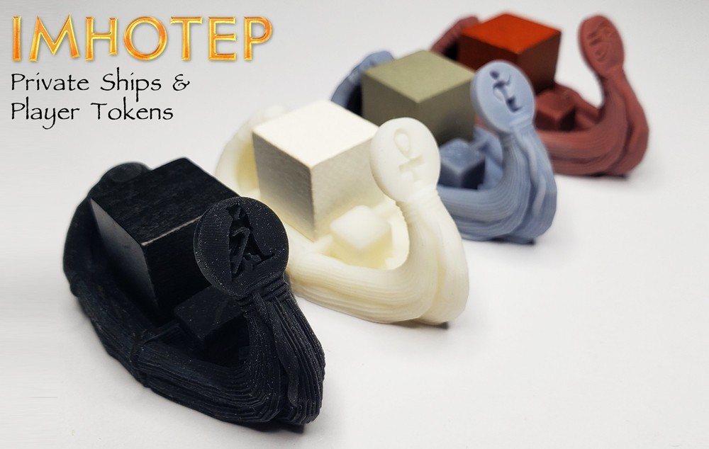 Imhotep: Builder of Egypt Player Tokens 6pcs | Multi-colored 3d Printed Pieces