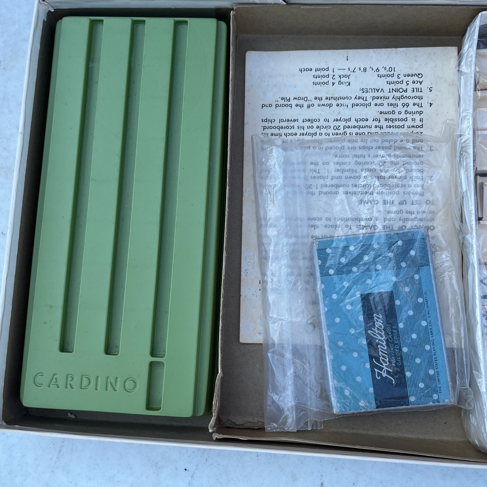 Vintage 1970 Milton Bradley CARDINO Exciting Card Tile Strategy Game COMPLETE