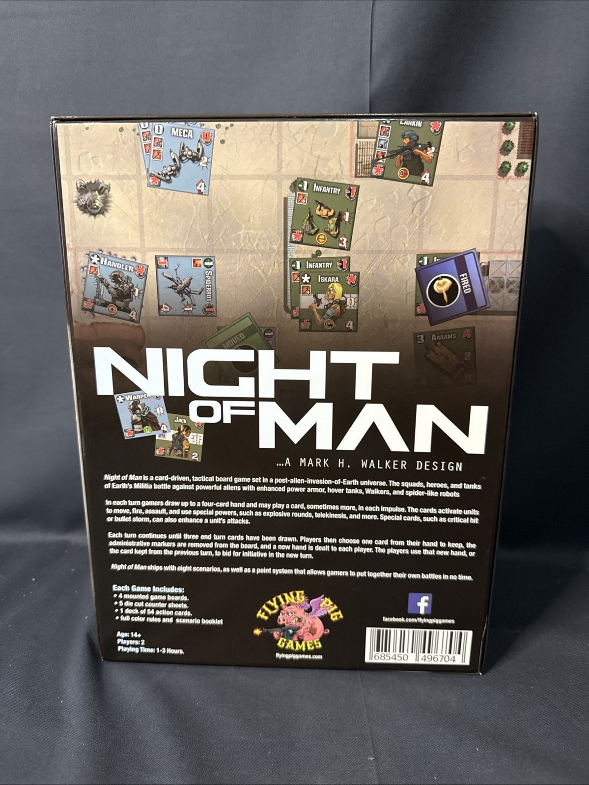 Flying Pig Boardgame Night of Man (Kickstarter Ed) Unpunched Bag Sealed