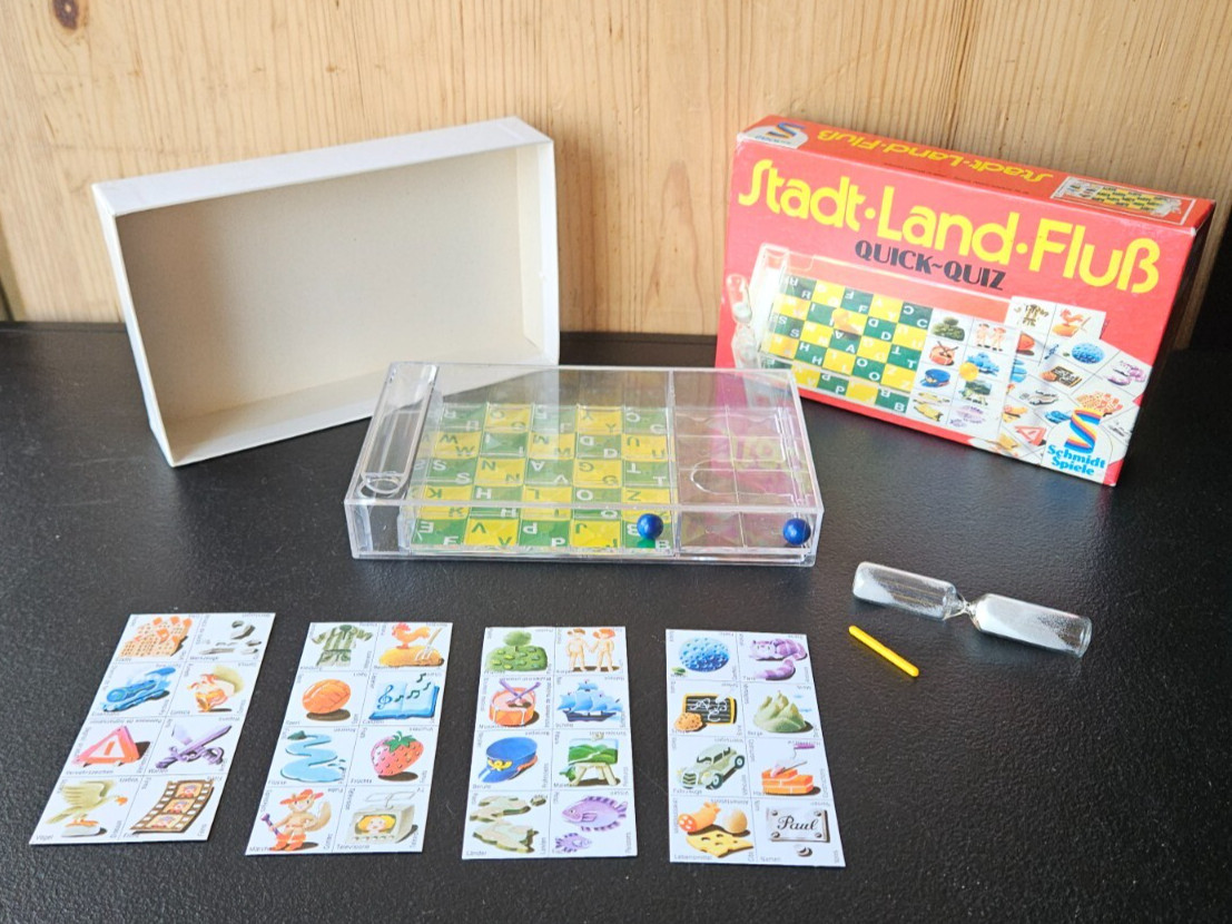 STADT/ LAND/ FLUB QUICK QUIZ GAME. SCHMIDT SPIELE MADE IN W. GERMANY