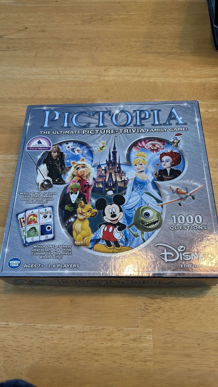 Pictopia Disney Edition Board Game Picture Trivia Family Ages 7+ 2-6 Players