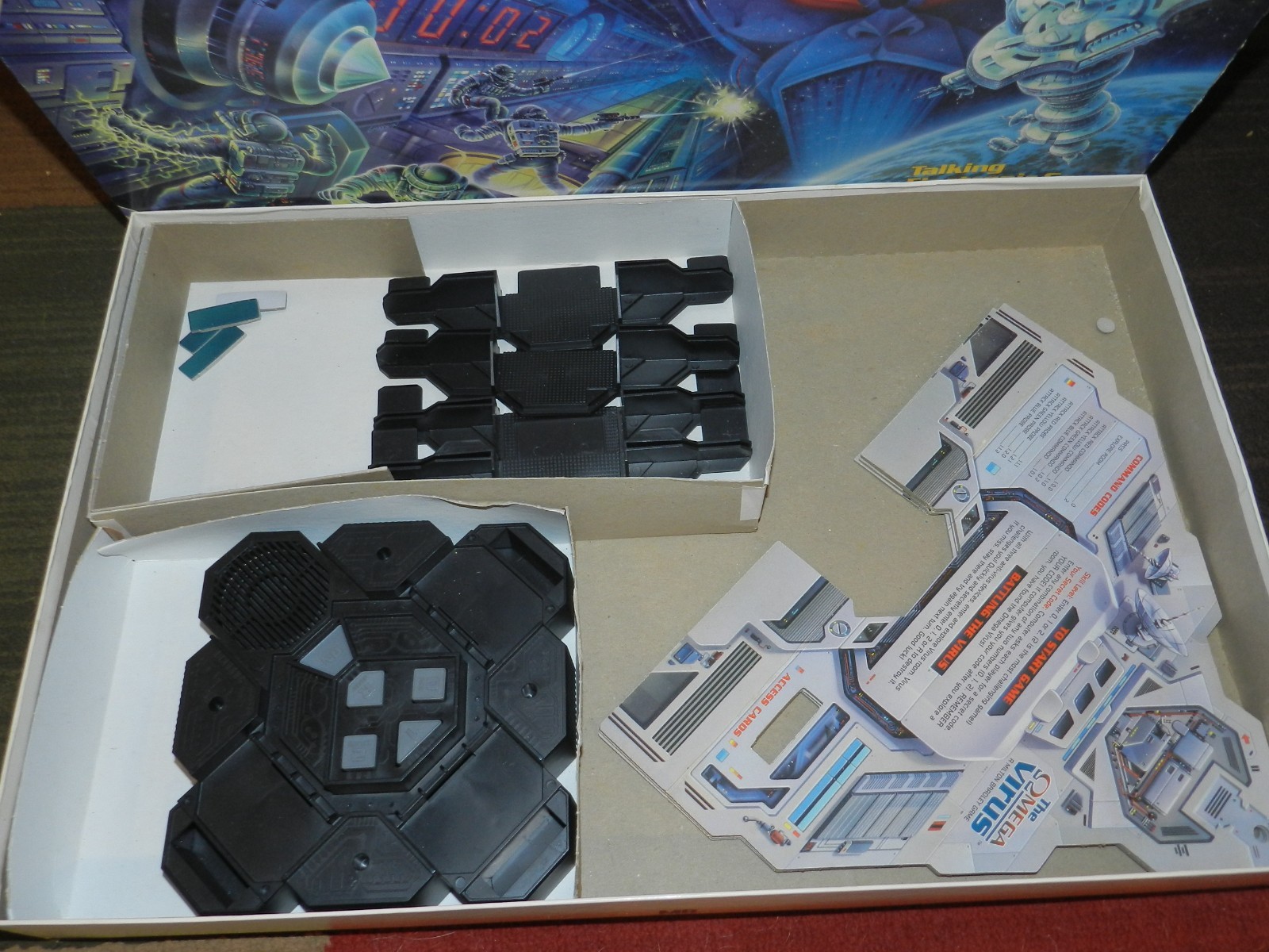 Vintage 1992 The Omega Virus Talking Electronic Board Game 100% Complete -Tested