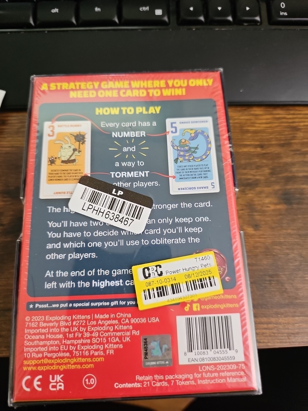Kids Game Power Hungry Pets Game-Try To Outsmart Each Other 2-6 Players Ages 7+